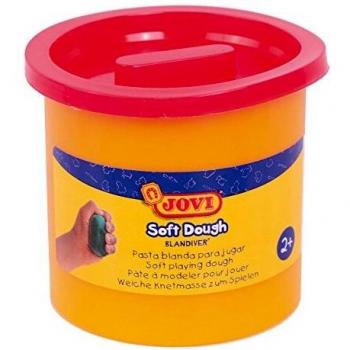 Jovi Soft Dough Blandiver, Estuche de 5 Botes, 110 g, Color Rojo