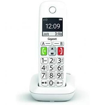 Teléfono Inalámbrico Gigaset E290 Blanco - DECT, ID de Llamadas, Eco DECT, Pantalla Grande y Teclas Amplias