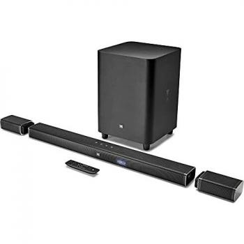 JBL Bar 5.1 - Barra de sonido Ultra HD 4K, con altavoces envolventes inalámbricos , 5.1 Canales, 510 W, Inalámbrico y con cable, negro