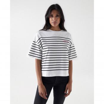 Camiseta de mujer de manga corta con rayas Salsa 21007841 M