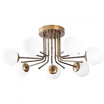Plafón de Techo Dorado de 7 Luces Model 12 - Diseño Elegante y Alta Calidad