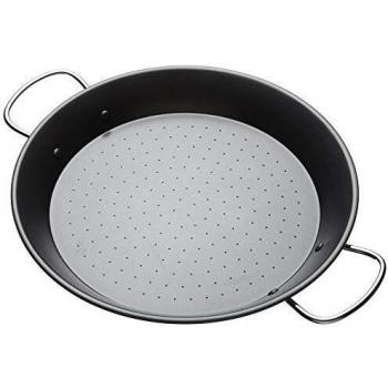 WORLD OF FLAVOURS Mediterranean Cazo Antiadherente para Paella, Negro, Ø 32 cm