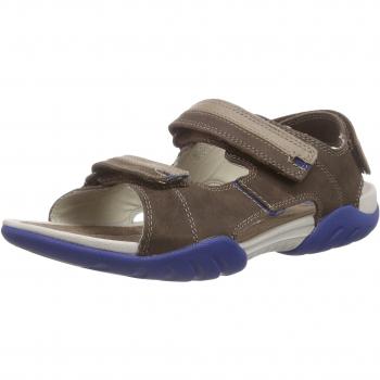 Clarks Mirlo Air Jnr - Sandalias abiertas para niños, color brown combi lea, talla 32