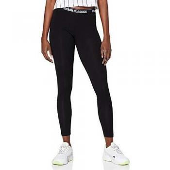 Urban Classics Women's Logo Leggings - Black - XS to L