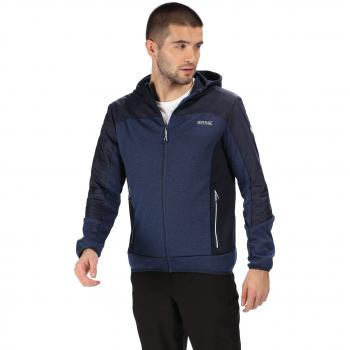 Regatta Haska Hybrid - Chaqueta de softshell con capucha para hombre, repelente al agua y resistente al viento, Hombre, RML184 91Q80, Prussian/azul marino, XL