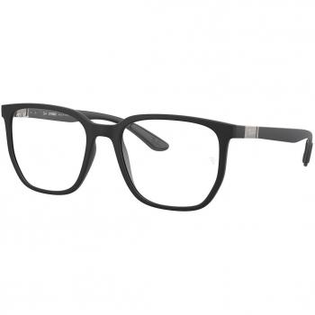 Ray-Ban RX7235 5204 Gafas Recetadas para Hombre Negras, Armazones para Hombre Negros, 55 Lentes Recetadas Para Hombre Negros