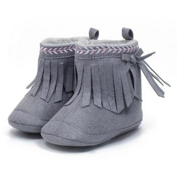 Itaar Zapato para Bebé Primeros Pasos Botita para Niñas con Bordado y Borlas