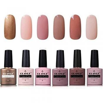 Esmalte Semipermanente de Uñas en Gel UV LED Esmalte de Uñas 6pcs Kit Uñas de Gel Manicura Soak off 10ml de Clavuz - 025