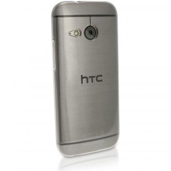 igadgitz Transparente Claro Funda Brillo TPU Gel Para HTC One MINI 2 2014 + Protector Pantalla