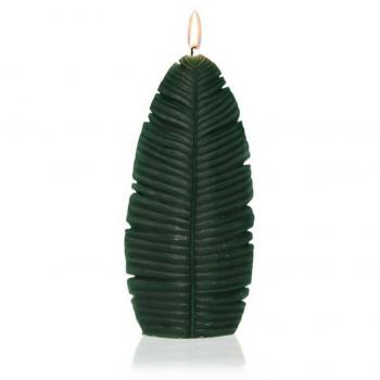 Vela Hoja Grande Versa Decoración Hogar 10.5x22.8x4.2cm Material Parafina y Ratan
