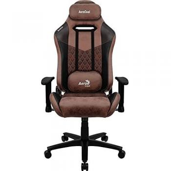 Aerocool Duke Silla Gaming, AeroSuede Transpirable, Respaldo Ajustable, Rojo