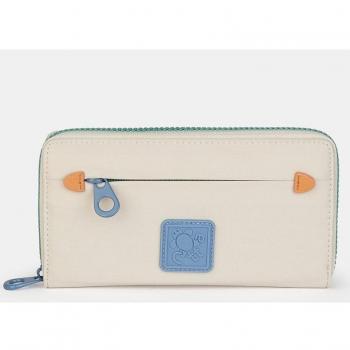 Billetero rectangular con cremallera Ivory Serie Margarita