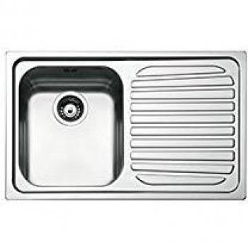 SMEG SP791S-2 Serie Alba - Fregadero empotrable de acero inoxidable satinado con 1 cubeta, dimensiones 79 x 50 cm