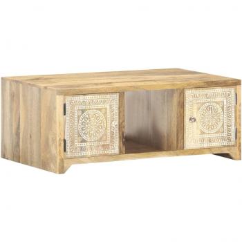 Solid Mango Wood Coffee Table 90x50x35 cm