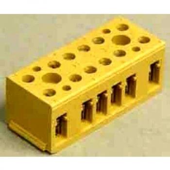 Weidmuller Yellow Terminal Strip for 22 to 12 AWG, 32A, 400V, Screw Connection