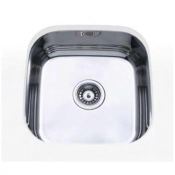 Fregadero de cocina Edesa Fuji BE 40X40, fregadero de acero inoxidable, medidas 40x40 cm, diseño cuadrado, instalación bajo encimera o sobre encimera, resistente a altas temperaturas y manchas, fácil