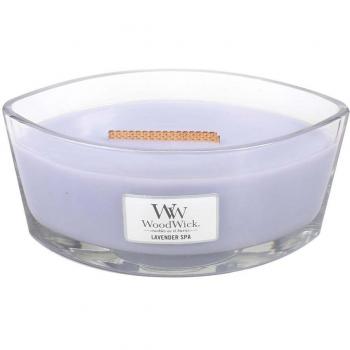 Woodwick Lavender Spa Scented Candle with Wooden Wick (Hearthwick) 453 g