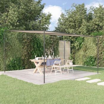 Cenador de acero y tela beige 4x4 m 180 g/m²
