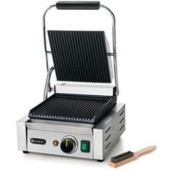 Parrilla de Contacto Ranurada Simple 1800W Hendi 263501