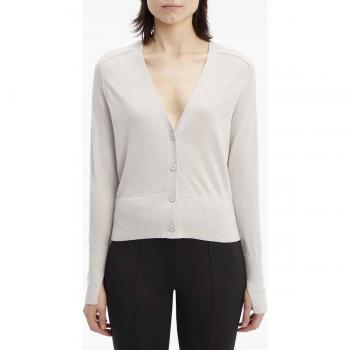Calvin Klein - Jersey tipo cárdigan slim de lana mujer