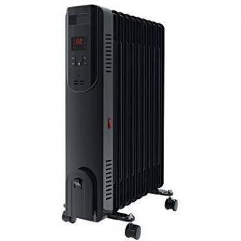 Radiador de aceite digital color negro con programador mediante wifi serie HOTI ORD de PURLINE