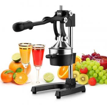 Excelvan Exprimidor de Zumo Profesional Manual, Extracto Jugo máximo de Naranjas Limones, Licuadora de Acero inoxidable