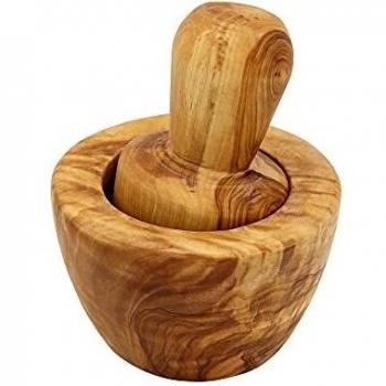 Mortero de especias 10 cm en madera de olivo - Chevalier Diffusion - Marrón - Compacto y ligero