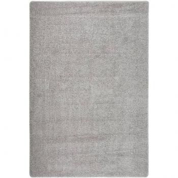 Alfombra Shaggy antideslizante gris claro 140x200 cm