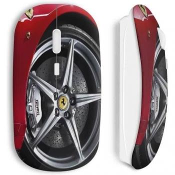 Ratón Inalámbrico Ferrari Rueda Jante Rojo Plateado