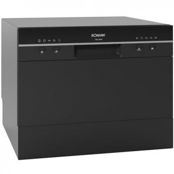 Lavavajillas Compacto de Mesa Bomann TSG 7405 Negro, 6 Niveles de Ajuste, 5 Programas, Diseño Elegante, Apertura Automática de Puerta, 47 dB
