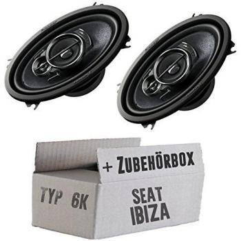 Seat Ibiza 6K Heck - Pioneer TS-A4633i 4x6' 3-Weg Custom-Fit Oval Lautsprecher - Einbauset