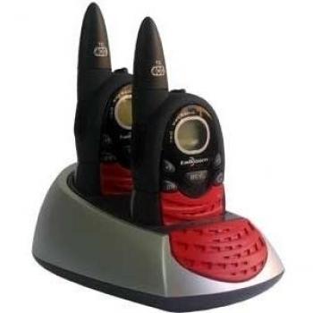 Motorola Talkcom TC400 - Walkie-Talkie, color negro/rojo