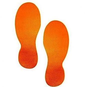 Marcador de Suelo Autoadhesivo en Forma de Pie Amarillo Señalizador - Pack de 5 Pares DURABLE