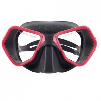 Máscara de Buceo Spetton Intruder con diseño ergonómico, visor panorámico, sistema anti-vaho, válvula de drenaje, correa ajustable y material de silicona hipoalergénica