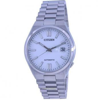 Citizen Men's Automatic Stainless Steel Watch with White Dial NJ0150-81A