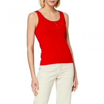 Naf Naf Ment49 Camiseta sin Mangas, Rojo