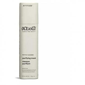 Attitude Oceanly Purifying Mask Cleansing Mask with Clay, 30 g, EWG Verified, Plastic-free, Plant and Mineral-Based Ingredients, Vegan Skin Care Products