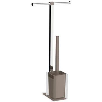 Gedy Rainbow Columna de pie, Acero Inoxidable, Transparente tórtora, 25,7x16x58,8