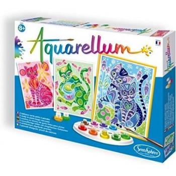 SentoSphere 6280 Aquarellum Katzen - Juego para aprender a pintar, diseño de gatos , color/modelo surtido