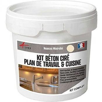 KIT DE HORMIGÓN PULIDO PARA COCINA Y PLAN DE TRABAJO - Chinchilla Gris Beige - 2 m² (en 2 capas)