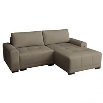 Sofá rinconero Columbus 183 con función de descanso y caja de ropa de cama, 237x180x75cm