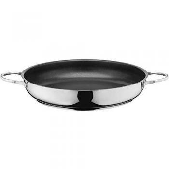 Sartén Inducción Silit Calabria 32 cm, Acero Inoxidable con Antiadherente PFTE, Mango de Acero Inoxidable, Apta para Horno y Todos los Tipos de Cocina