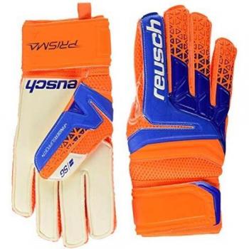 Reusch Prisma SG Finger Support - Guantes de Portero para Hombre, Color Naranja y Azul, 8.0
