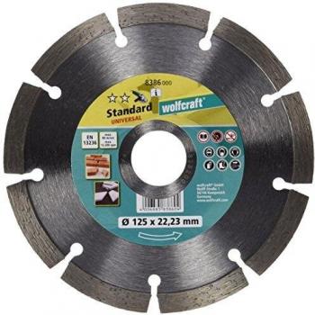 Wolfcraft 8386000 - Disco de corte diamantado Standard Universal ø 125 mm ø 22.2 mm 7 mm