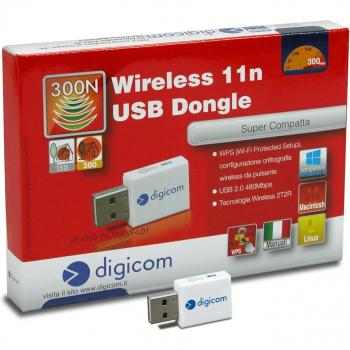 Digicom 8E4550 WLAN 300Mbit/s adaptador y tarjeta de red - Accesorio de red