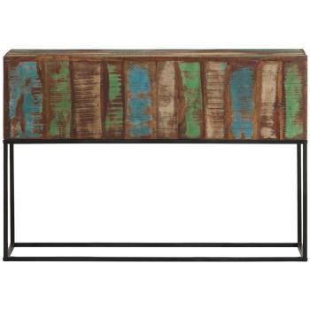 Reclaimed Wood and Iron Console Table 110x30x75 cm