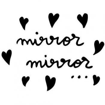 Chispum VIBAN007Se - Vinilo decorativo, 28 x 31 cm, diseño Mirror, mirror