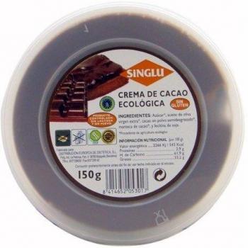 Crema de Cacao Orgánica Sin Gluten Singlu 150 gr