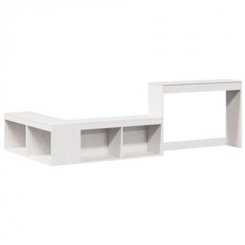 Mueble con Escritorio de Madera Maciza de Pino 222x107x75 cm