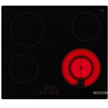 Placa Vitrocerámica Bosch PKF611BB2E 60 cm, 4 Zonas TouchSelect, Sin Marco, Color Negro